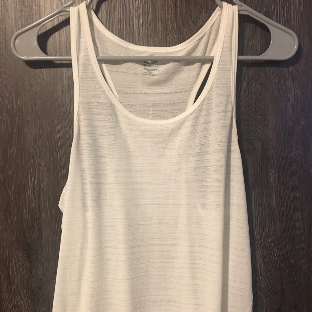 White Mesh Tank Top